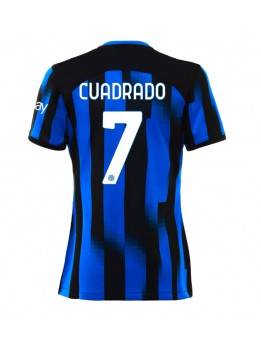 Billige Inter Milan Juan Cuadrado #7 Hjemmedrakt Dame 2023-24 Kortermet